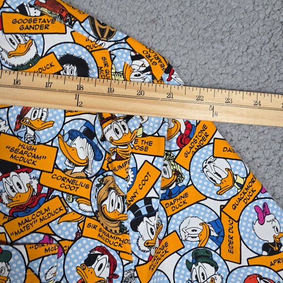 Disney Shirt Mens Large Donal Duck All Over Print Oversized Open Camp Collar - Picture 9 of 11